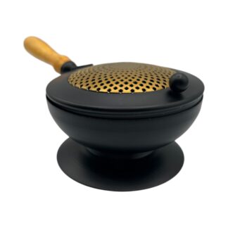 Burner metal black handle